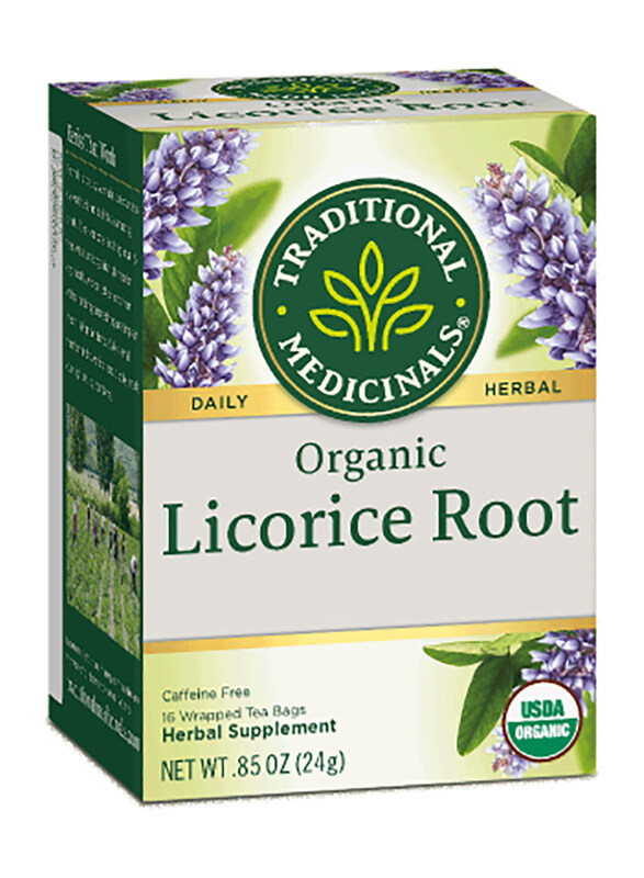 Traditional Medicinals Organic Licorice Root Fair Wild Herbal Tea, 16 Tea Bags