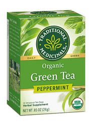 Traditional Medicinals Organic Green Tea Peppermint, 16 Tea Bags