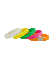 Mosquitno Summer Rubber Citronella Bracelets Unisex, 5 Pieces, Multicolor