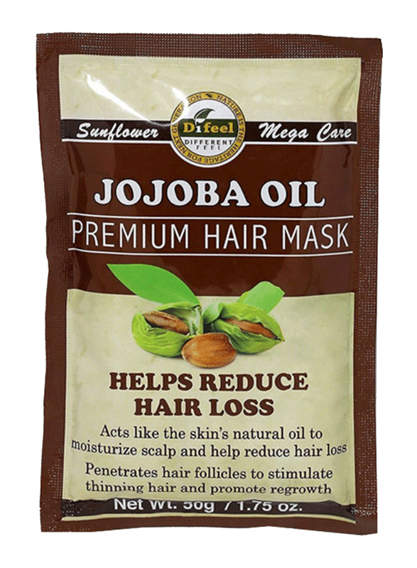 Difeel Jojoba Oil Premium Deep Conditioning Hair Mask for All Hair Types, 50gm