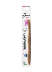 The Humble Co Humble Bamboo Toothbrush with Ultra-Soft Bristles for Kids, Purple