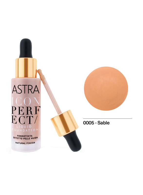 

Astra Icon Perfect Liquid Foundation, 30ml, 05 Sable, Beige
