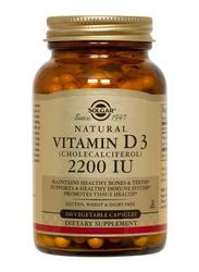 Solgar Vitamin D3 (Cholecalciferol) Dietary Supplement, 55mcg (2200iu), 100 Vegetable Capsules