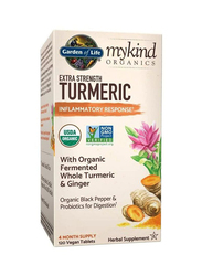Garden of Life Mykind Organics Extra Strength Turmeric Inflammatory Response Herbal Supplements, 120 Vegan Tablets