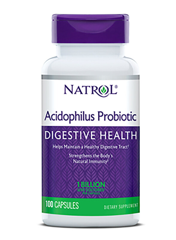 

Natrol Acidophilus Probiotic Digestive Health Dietary Supplement, 100mg, 100 Capsules