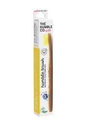 The Humble Co Humble Bamboo Toothbrush with Ultra-Soft Bristles for Kids, Yellow