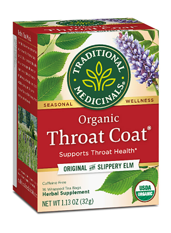 

Traditional Medicinals Organic Throat Coat Herbal Tea, 16 Tea Bags