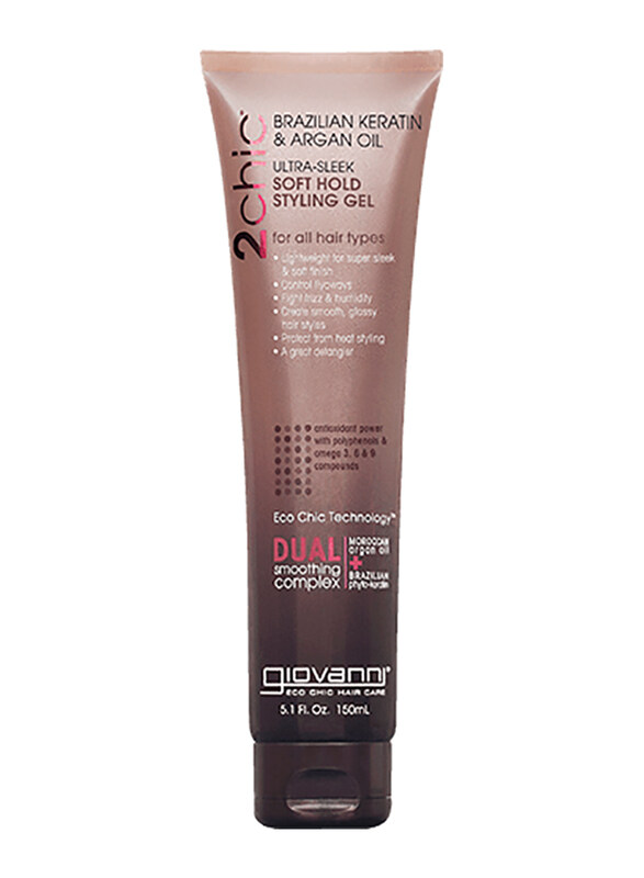 

Giovanni 2Chic Ultra-Sleek Soft Hold Styling Gel for All Hair Types, 150ml