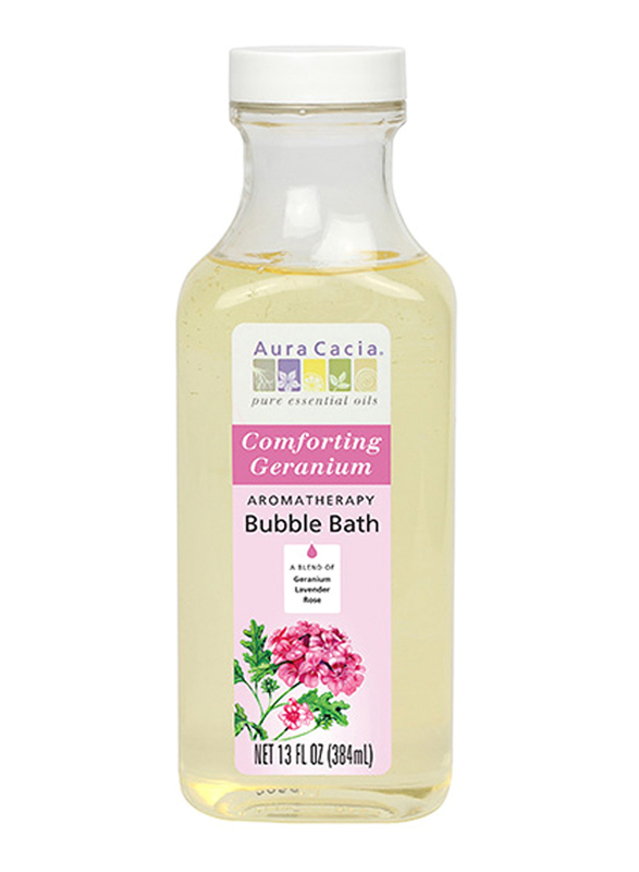 Aura Cacia Comforting Geranium Aromatherapy Bubble Bath, 384ml
