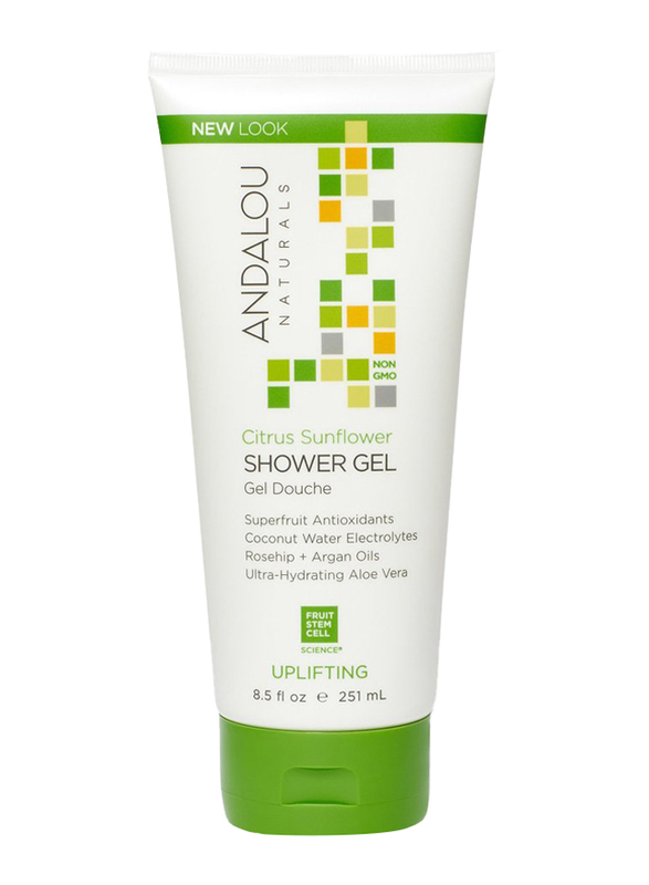 Andalou Naturals Uplifting Citrus Sunflower Shower Gel, 251ml