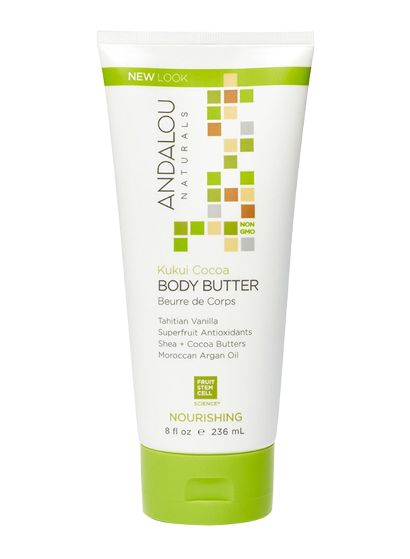 Andalou Naturals Kukui Cocoa Nourishing Body Butter, 236ml