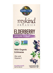 Garden of Life Mykind Organics Elderberry Immune Syrup Blueberry Herbal Supplements, 195ml