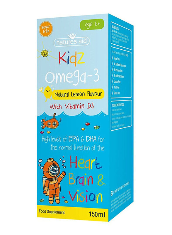 

Natures Aid Nature's Aid Kidz Omega-3 Food Supplement, Natural Lemon Flavor, 150ml
