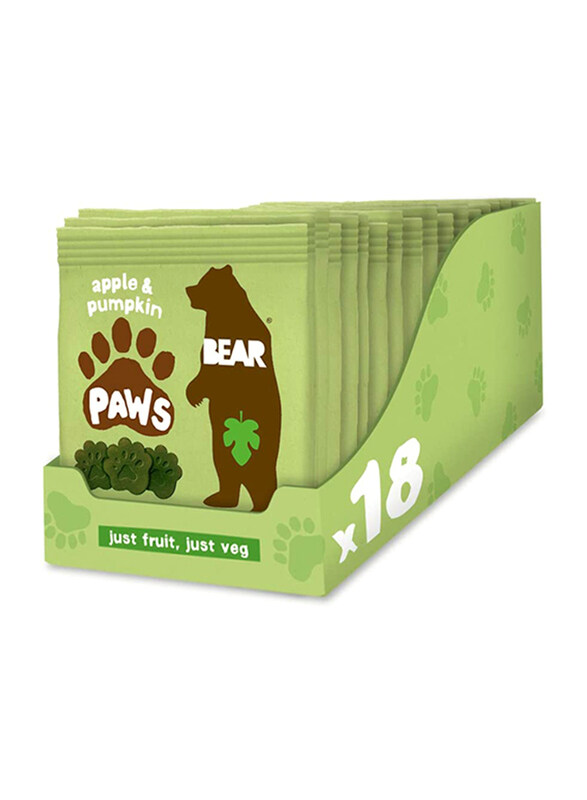 

Bear Apple & Pumpkin Paws for Baby & Kids Snack, 18 Pieces x 20g