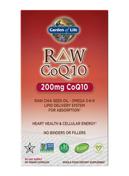 Garden of Life Raw CoQ10 Whole Food Dietary Supplement, 60 Vegan Capsules