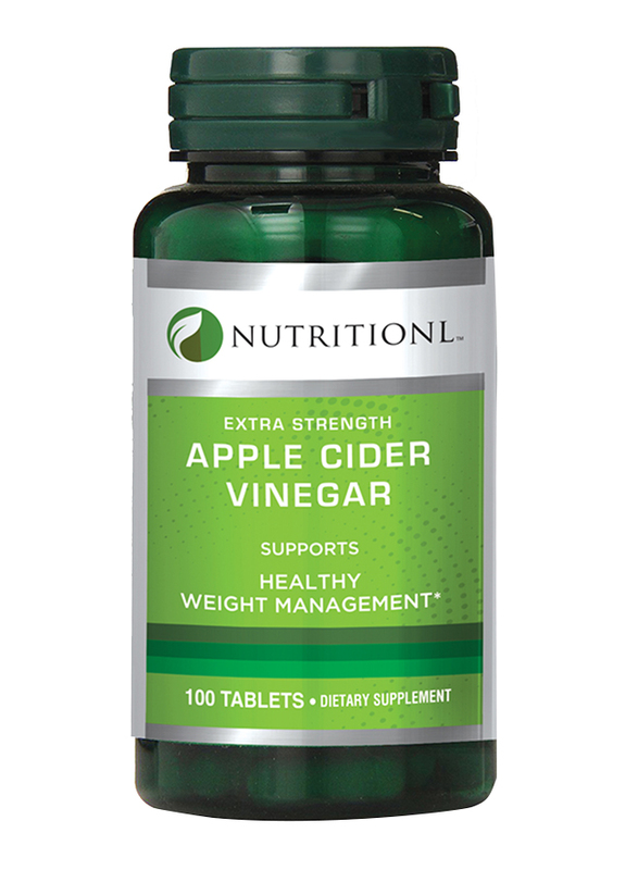 Nutritionl Apple Cider Vinegar Extra Strength Dietary Supplement, 100 Tablets