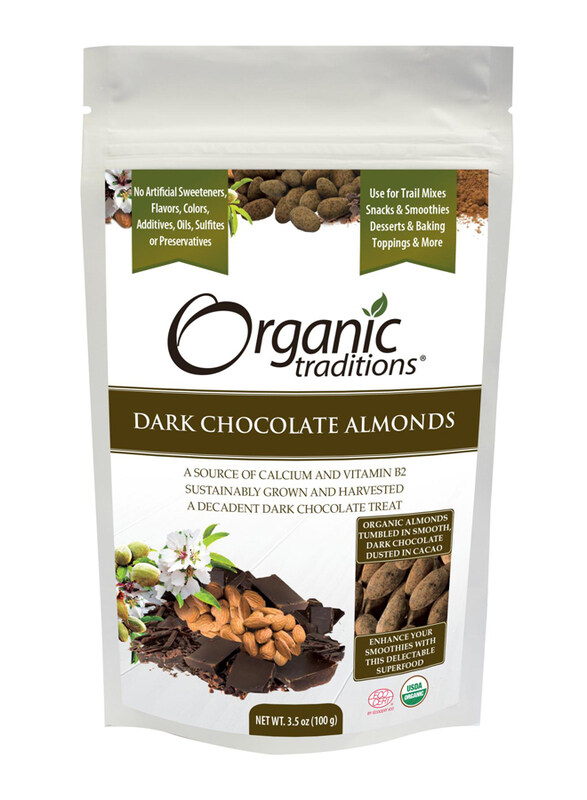 

Organic Traditions Dark Chocolate Covered Almonds, 100g