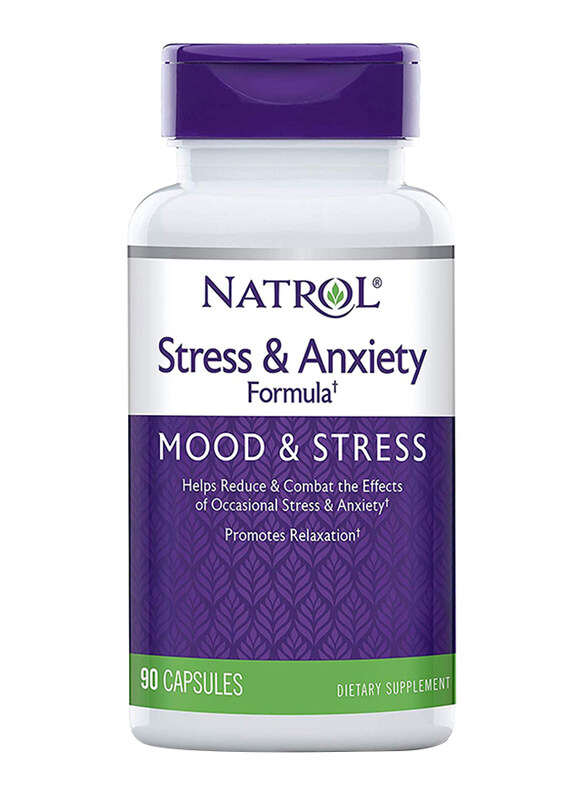 

Natrol Stress & Anxiety Formula, Mood & Stress, Dietary Supplement, 90 Capsules