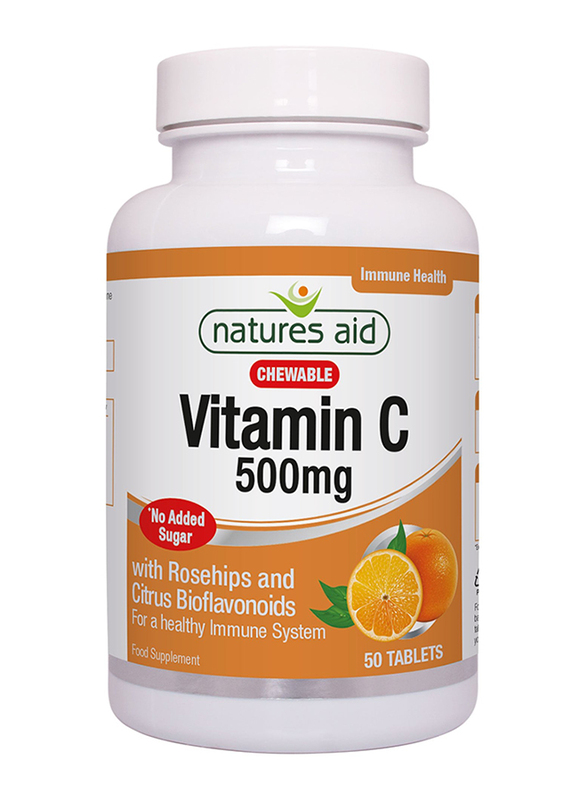 Natures Aid Vitamin C Food Supplement, 500mg, 50 Tablets