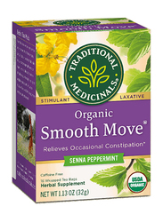 Traditional Medicinals Organic Smooth Move Peppermint Herbal Tea, 16 Tea Bags