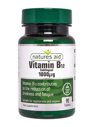 Natures Aid Vitamin B12 Sublingual Food Supplement, 1000ug, 90 Tablets