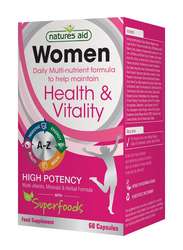 Natures Aid Women's Multi-Vitamins & Minerals Food Supplement, 60 Capsules