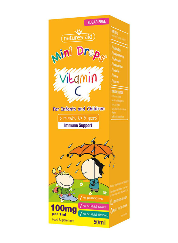 

Natures Aid Vitamin C Drops for Infants and Children Food Supplement, 100mg, 50ml