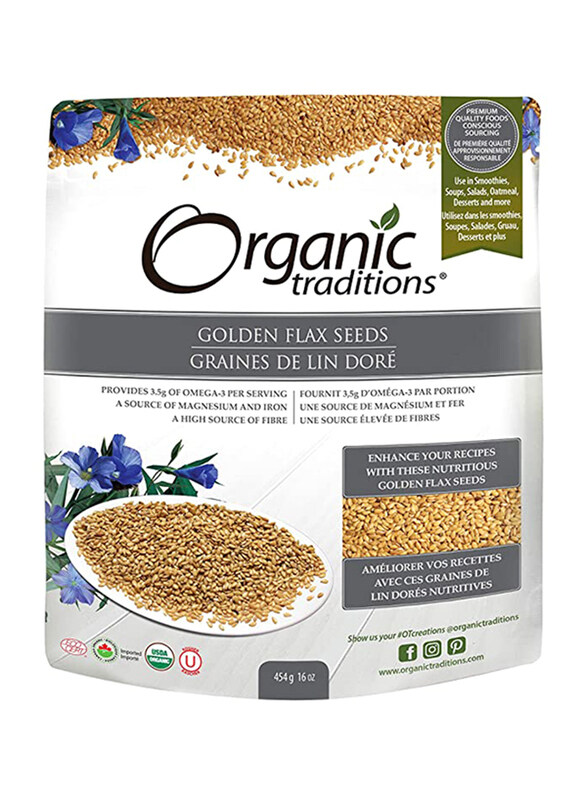 

Organic Traditions Sprouted Golden Flax Seed Powder, 454gm