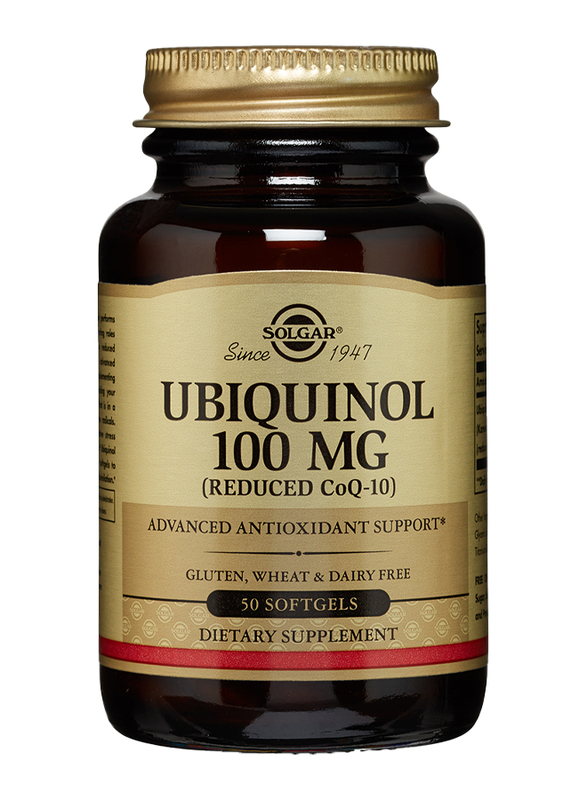 Solgar Ubiquinol (Reduced CoQ-10) Dietary Supplement, 100mg, 50 Softgels