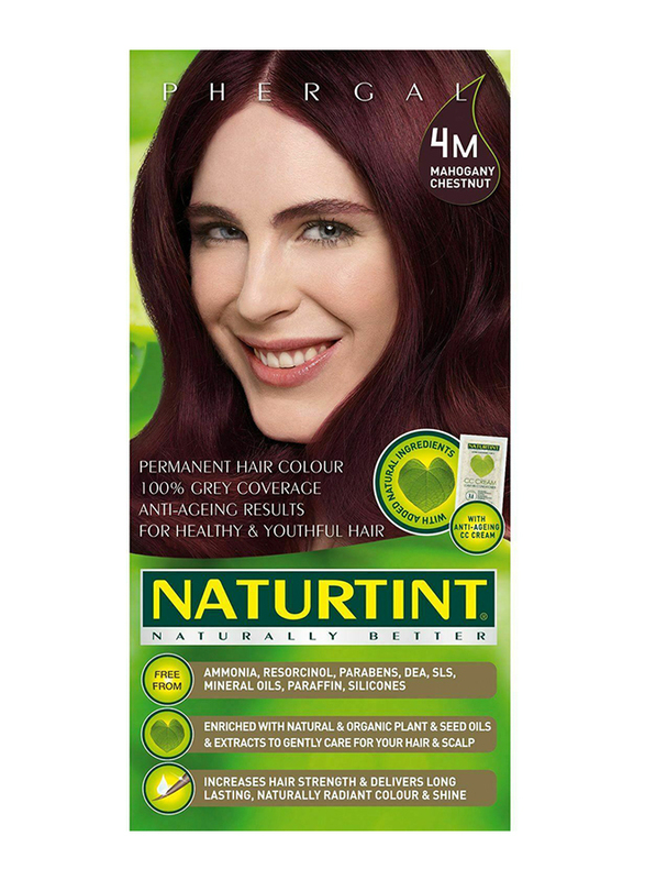 Naturtint Phergal Permanent Hair Color, 165ml, 4M Mahogany Chestnut