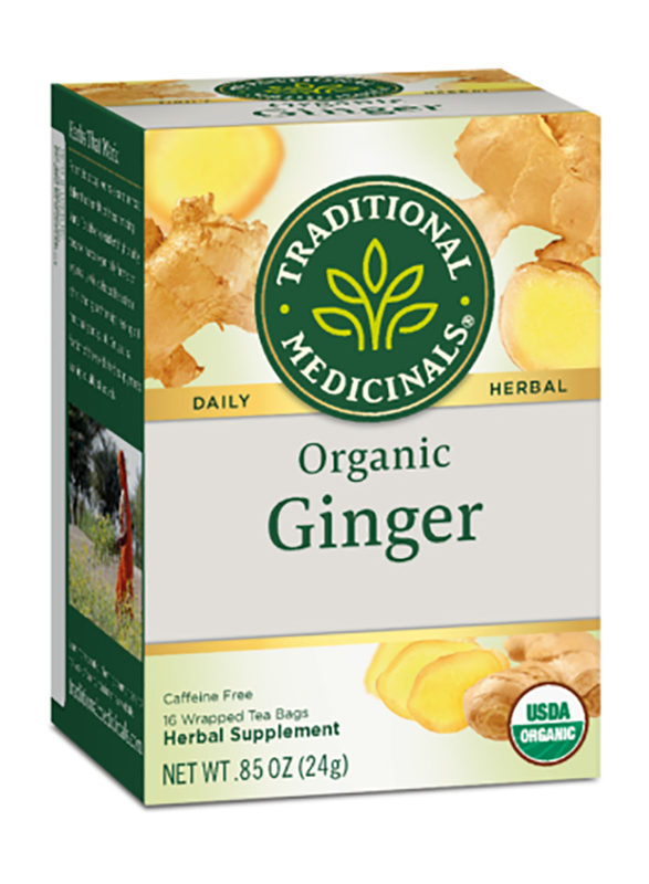 Traditional Medicinals Organic Ginger Herbal Tea, 16 Tea Bags