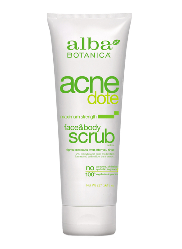 Alba Botanica Acnedote Face Body Scrub, 227gm