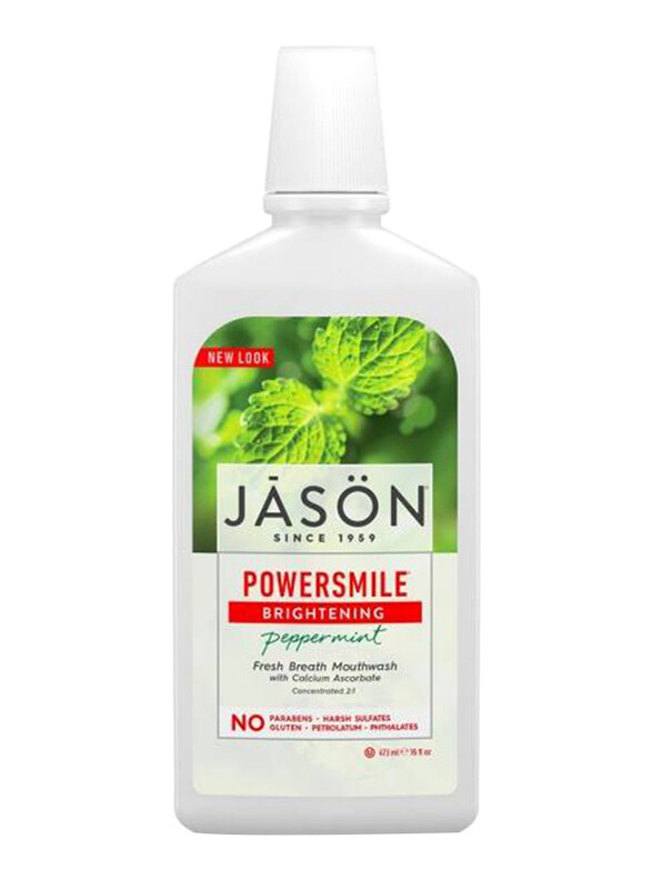 

Jason Powersmile Brightening Peppermint Fresh Breath Mouthwash, 473ml