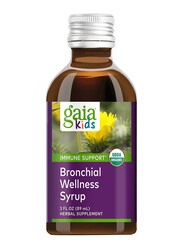 Gaia Herbs GaiaKids Bronchial Wellness Syrup Herbal Supplement, 89ml