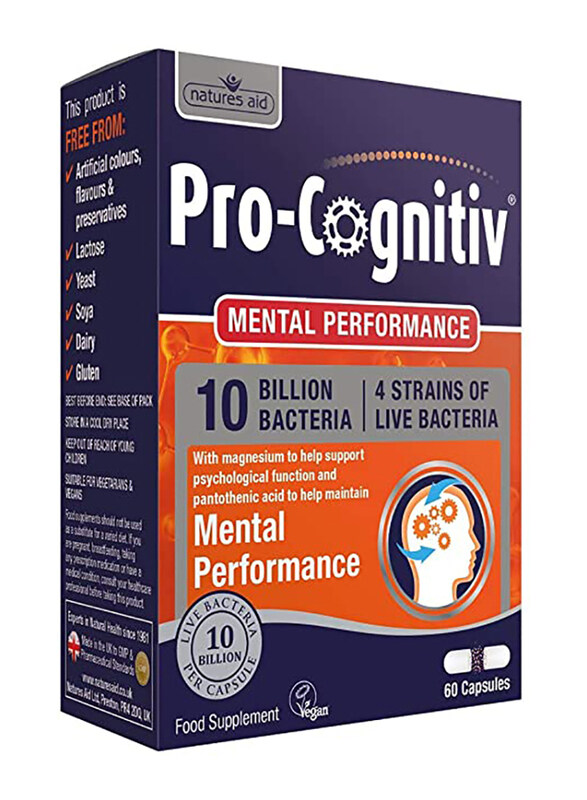 

Natures Aid Pro-Cognitiv Mental Performance Food Supplement, 60 Capsules