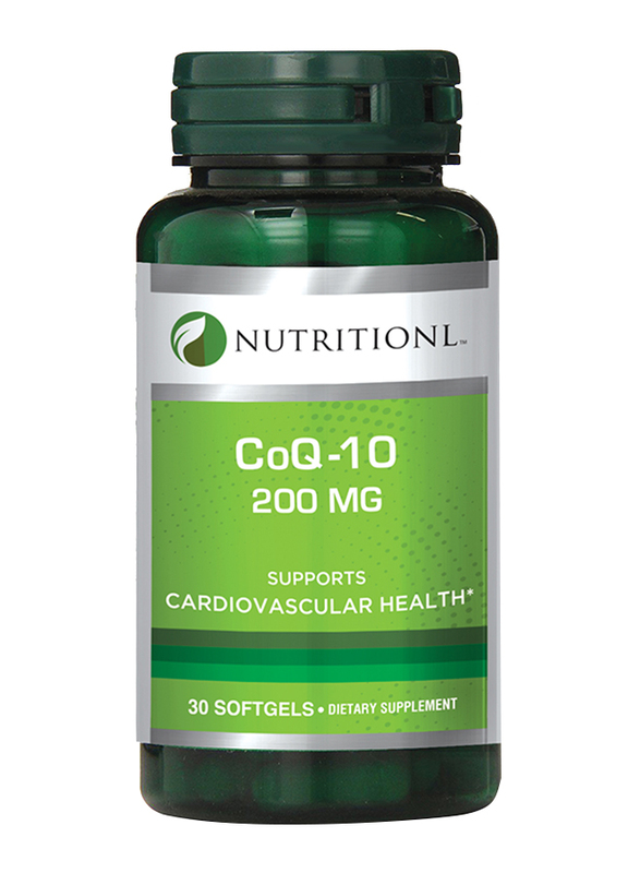 Nutritionl CoQ10 Cardiovascular Health Dietary Supplement, 200mg, 30 Softgels