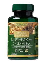 Natures Aid Organic Mushroom Complex Food Supplement, 60 Capsules