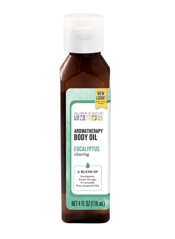 Aura Cacia Eucalyptus Aromatherapy Body Oil, 118ml