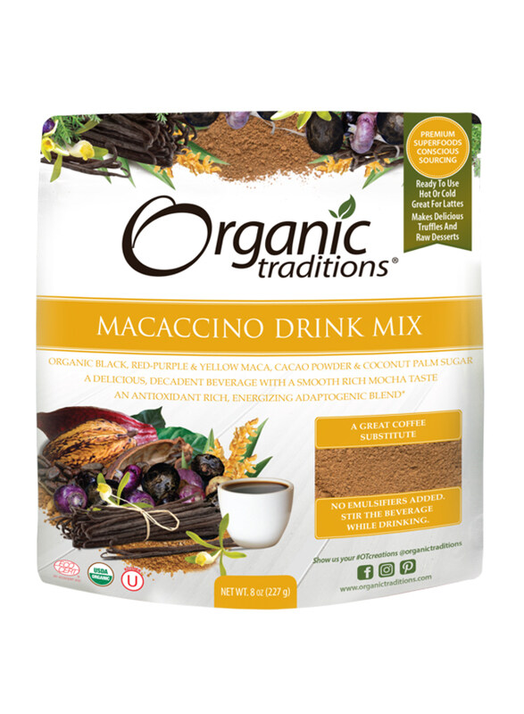 

Organic Traditions Drink Mix, 227g, Macaccino