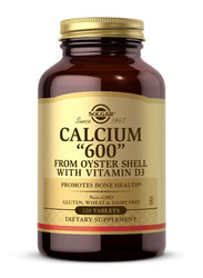 Solgar Calcium "600" (From Oyster Shell with Vitamin D3) Dietary Supplement, 120 Tablets