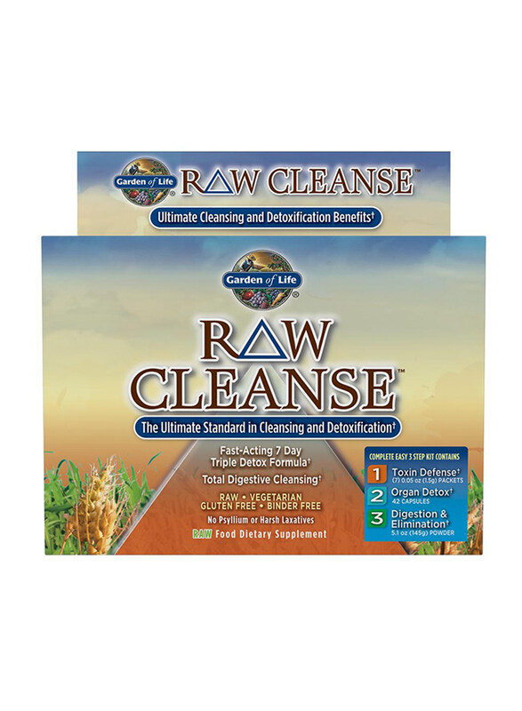 

Garden of Life Raw Cleanse Triple Detox Formula Food Dietary Supplement, 1 Kit