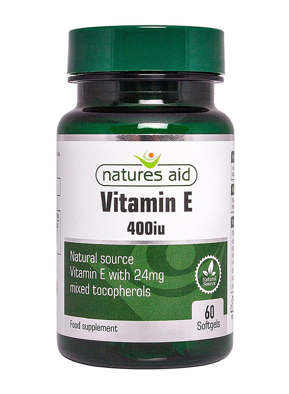 Natures Aid Vitamin E Food Supplement, 400iu, 60 Tablets