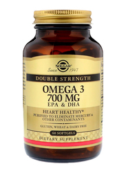 Solgar Double Strength Omega-3 Dietary Supplement, 700mg, 60 Softgels