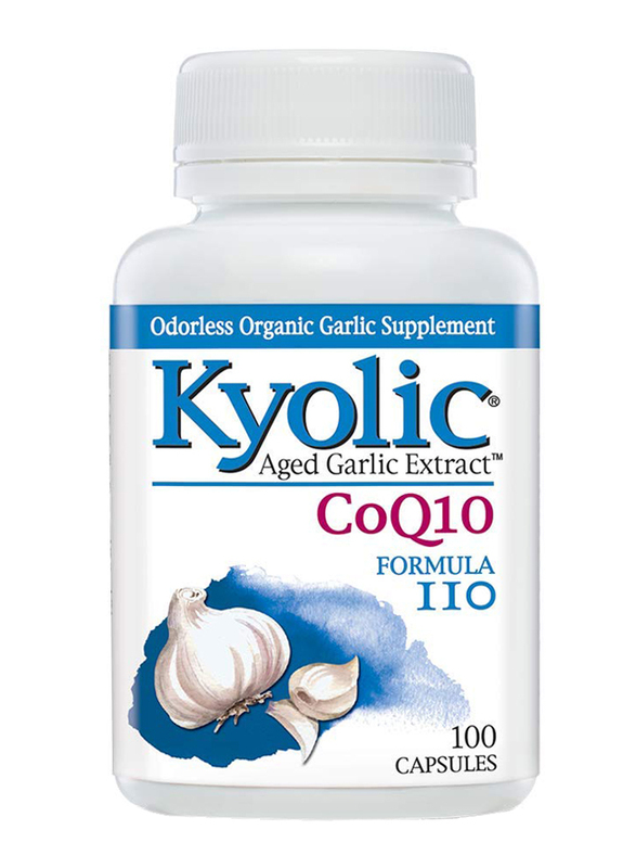 Kyolic Aged Garlic Extract CoQ10 Formula 110 Supplements, 100 Capsules
