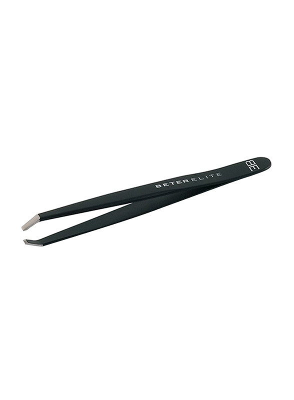 Beter Elite Varnished Crab Point Tweezers, Black