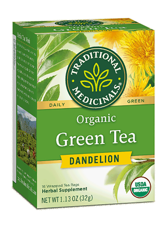 Traditional Medicinals Organic Green Tea Dandelion, 16 Tea Bags