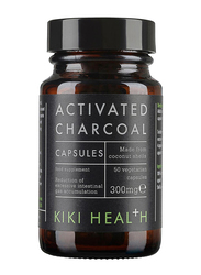 Kiki Health Activated Charcoal Food Supplement, 50 Vegetarian Capsules