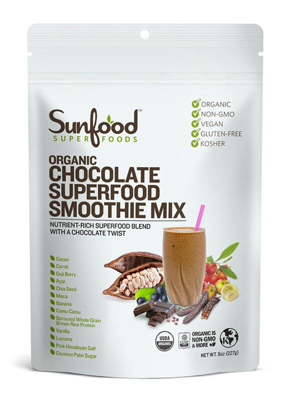 

Sunfood Superfoods Organic Chocolate Superfood Smoothie Mix, 227g