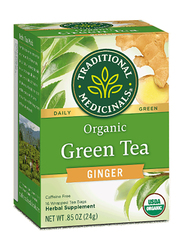 Traditional Medicinals Organic Green Tea With Ginger, 16 Tea Bags
