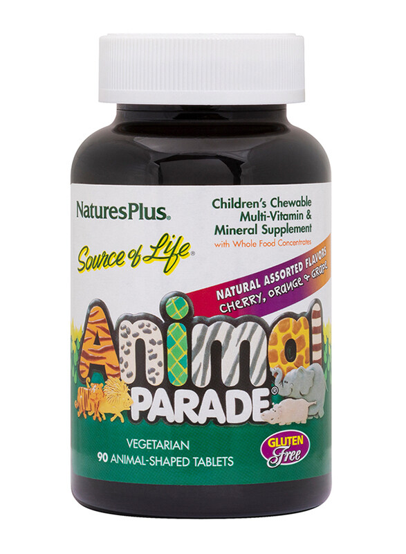 

Natures Plus Animal Parade Children's Chewable Multi-Vitamin & Mineral Supplement, Assorted Flavors, 90 Tablets